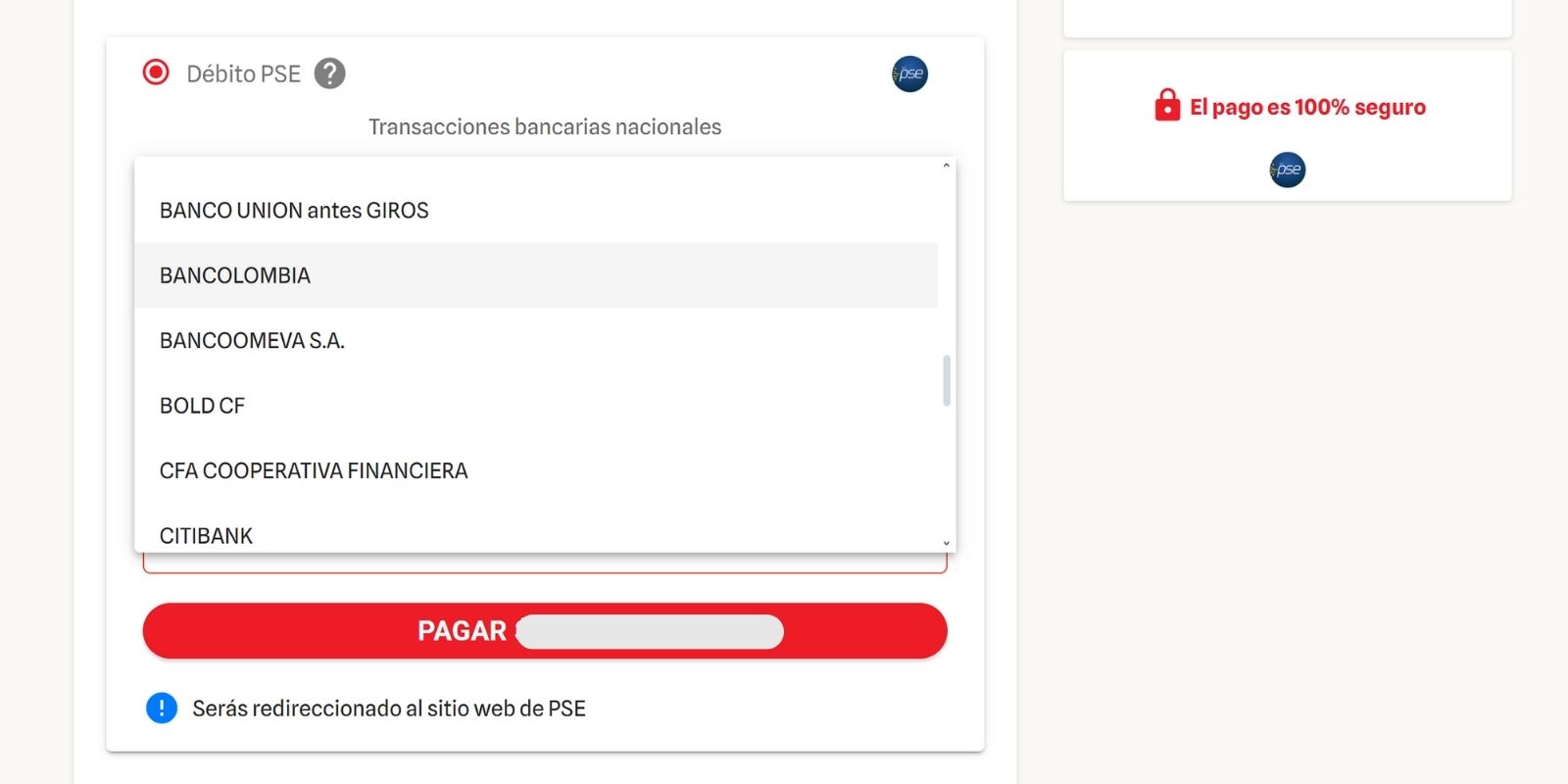 CHOOSE BANK FOR PSE