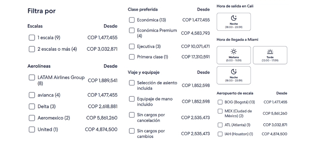 Pasos para comprar vuelos por Expedia desde Colombia