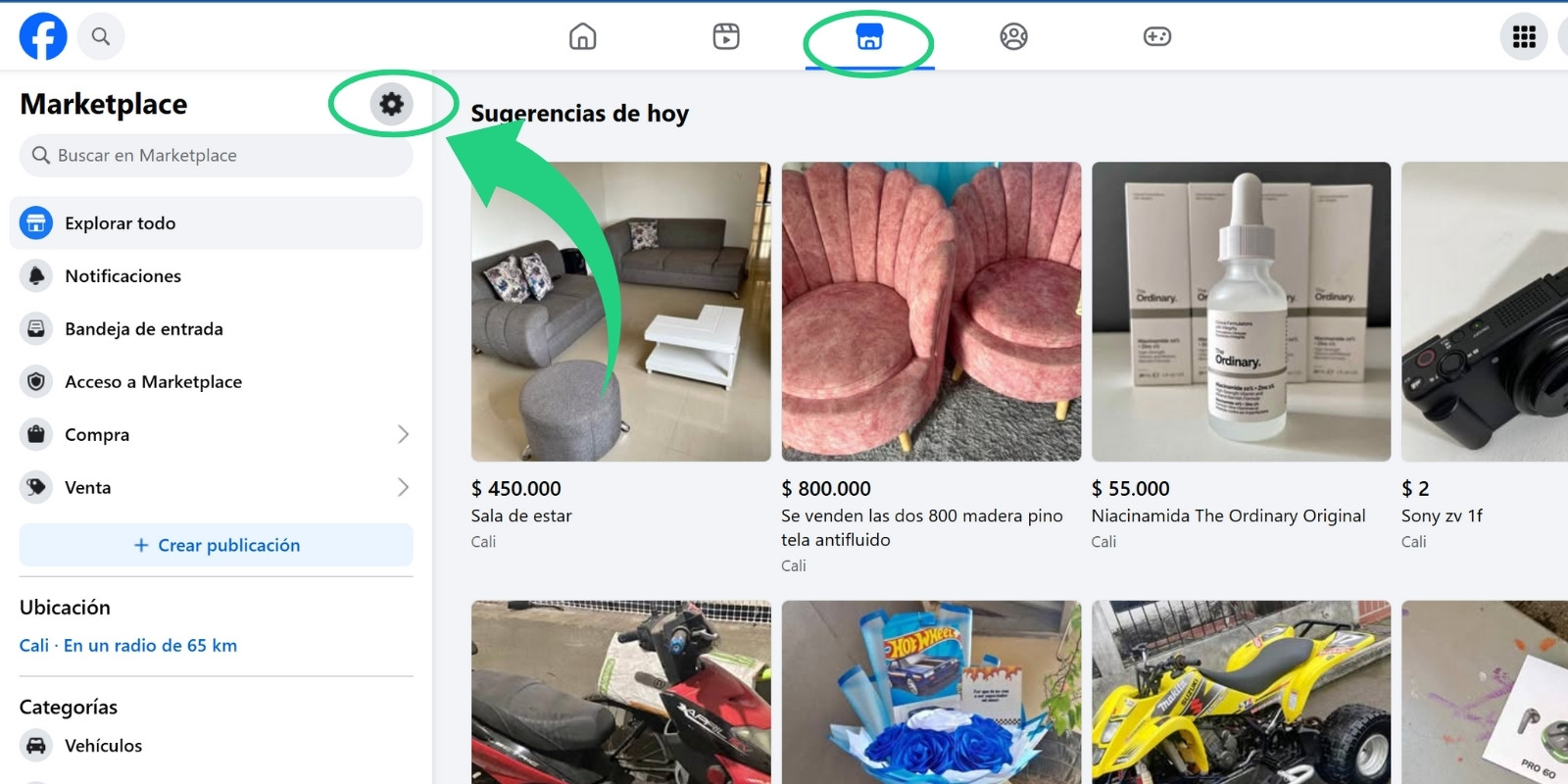 FACEBOOK MARKETPLACE CONFIGURACIÓN