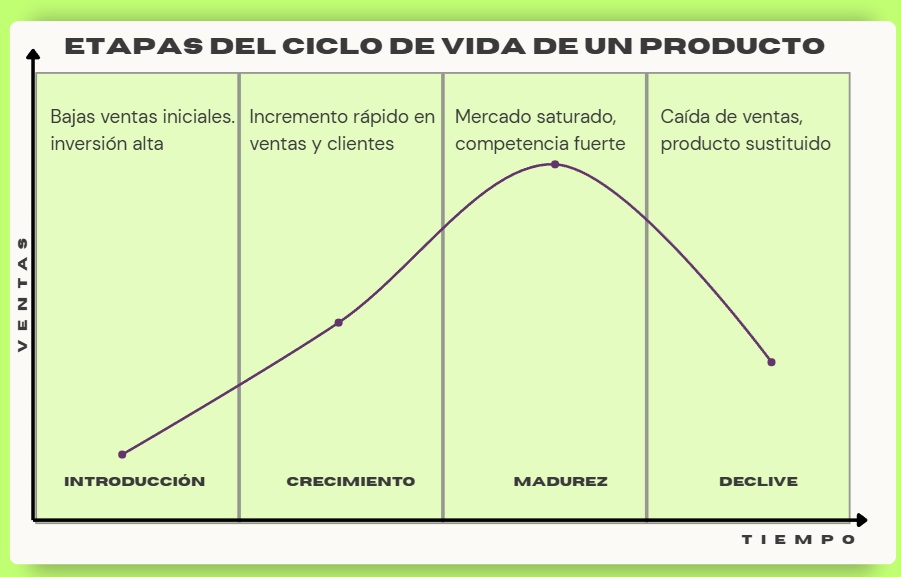 Etapas del ciclo de vida de un producto 