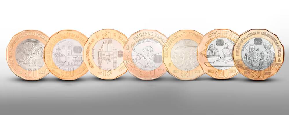 monedas de 20 pesos conmemorativas