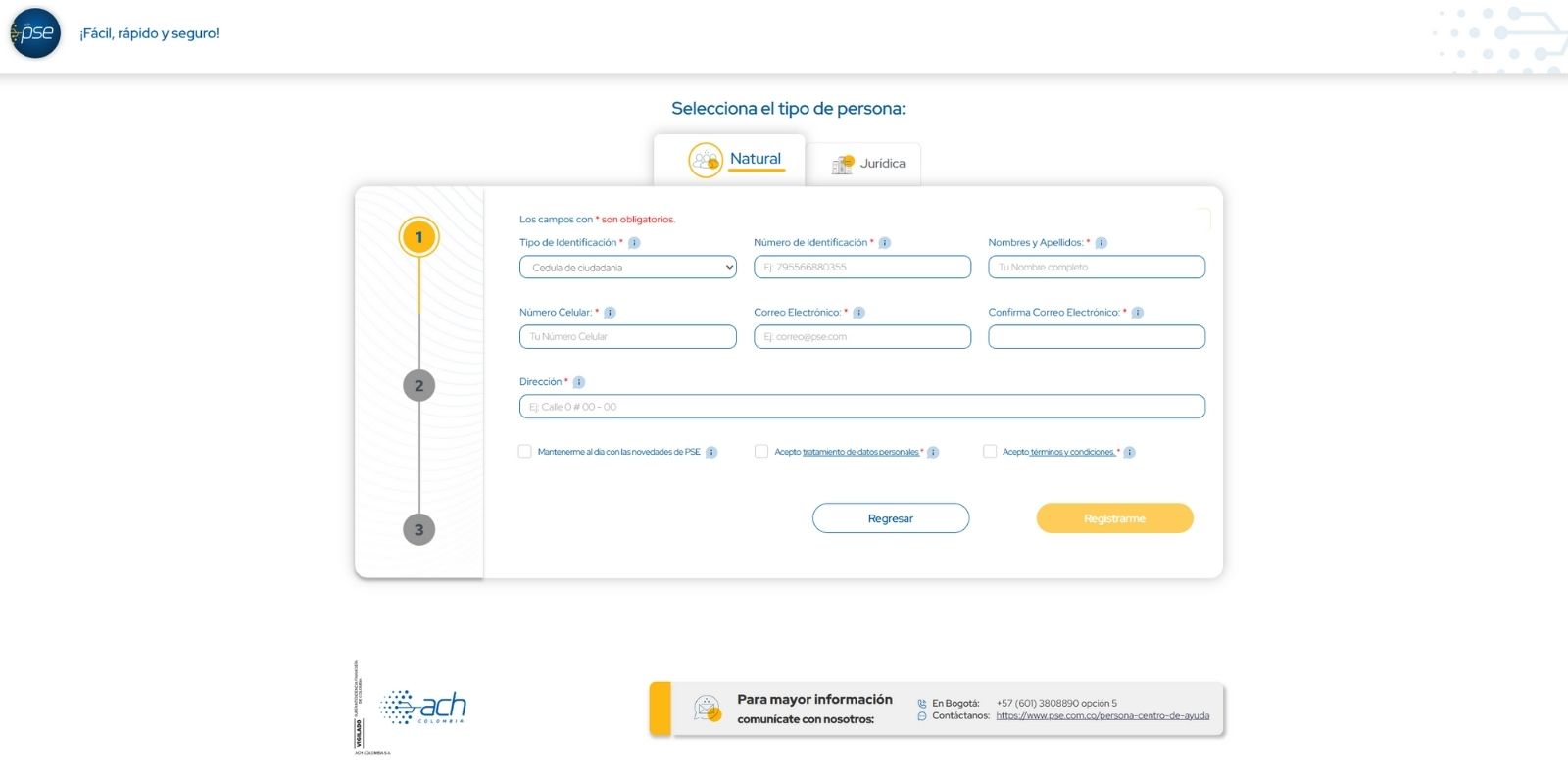 DATOS REGISTRO PSE