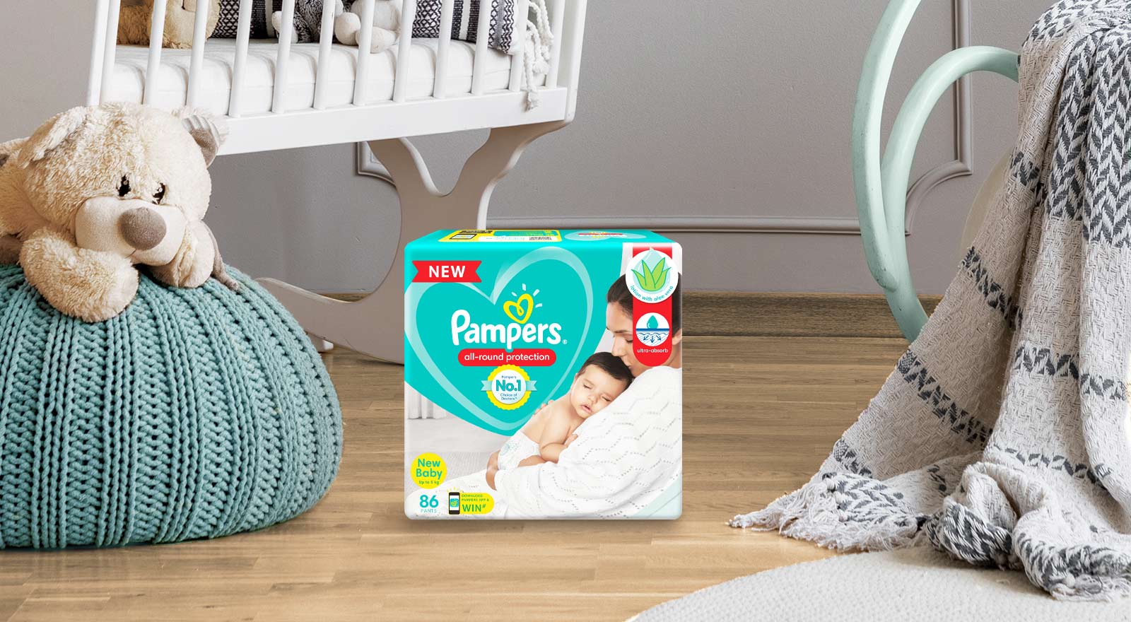 Buy Pampers Red Cotton Happy Skin Diaper Pants Xl Pack Of 66 Online at  Best Prices in India  JioMart