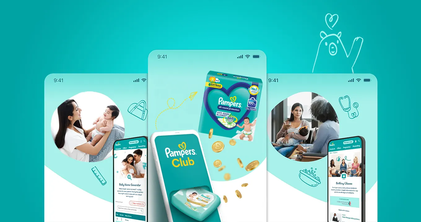 Pampers app banner