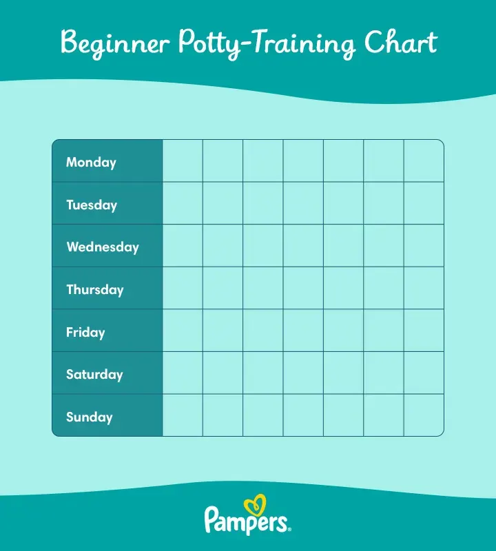 Potty training chart and rewards