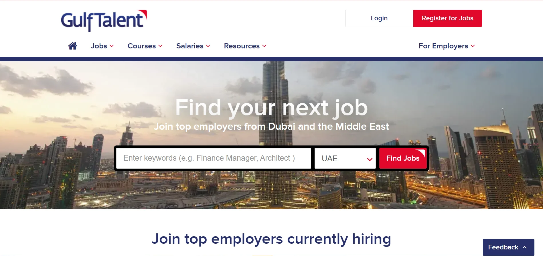 GulfTalent homepage