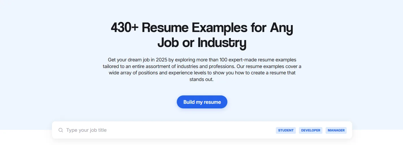 Resume Builder and Templates for Career Changers