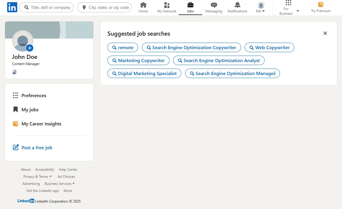 Search LinkedIn Jobs