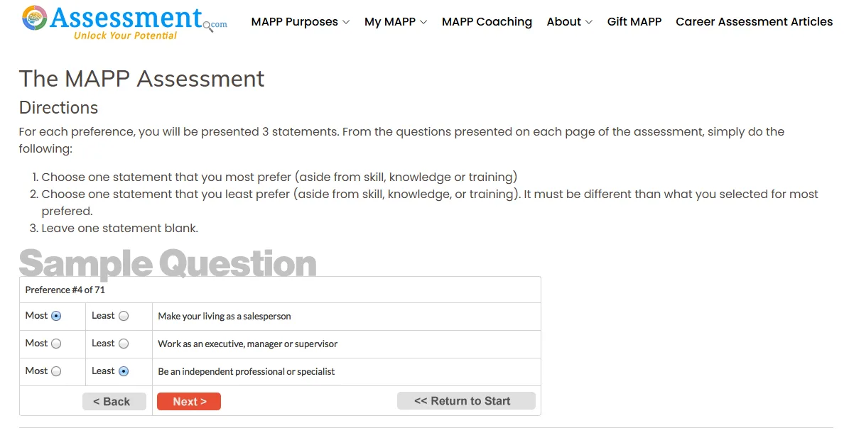 MAPP - Career Aptitude Tests