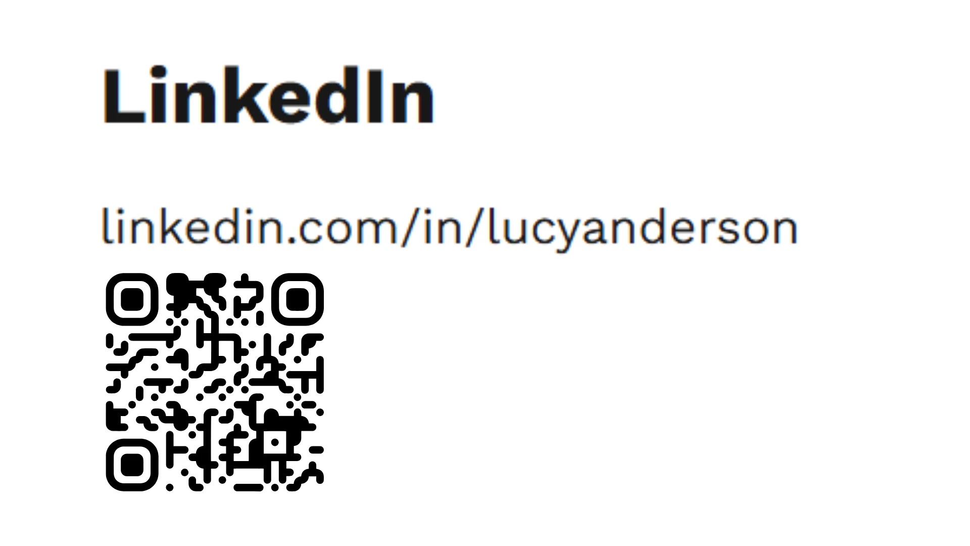 LinkedIn QR code
