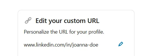 Edit your custom LinkedIn URL