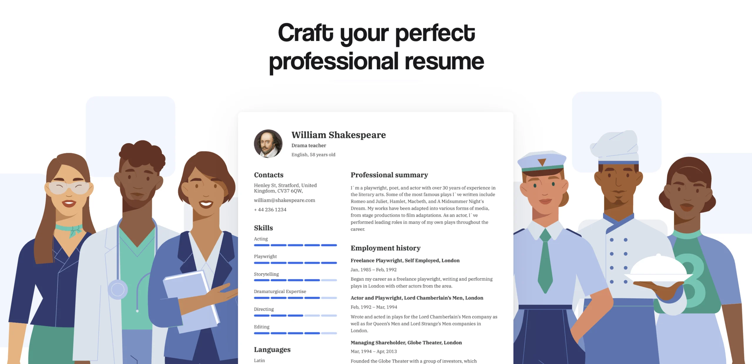 Craft your perfect professional resume