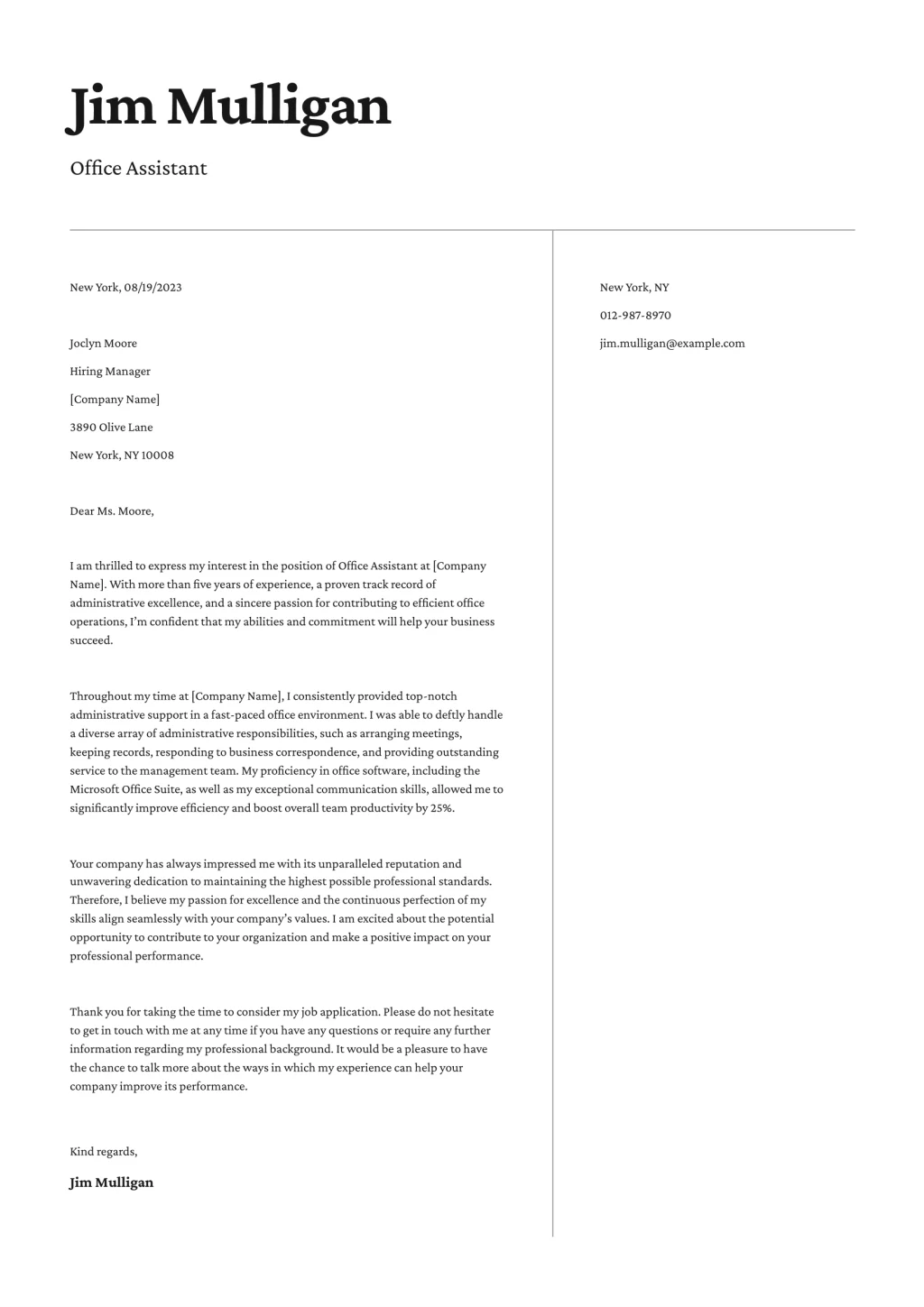 Office Assistant Cover Letter w/ Example: How to Create One