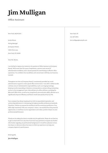 Office Assistant Cover Letter w/ Example: How to Create One