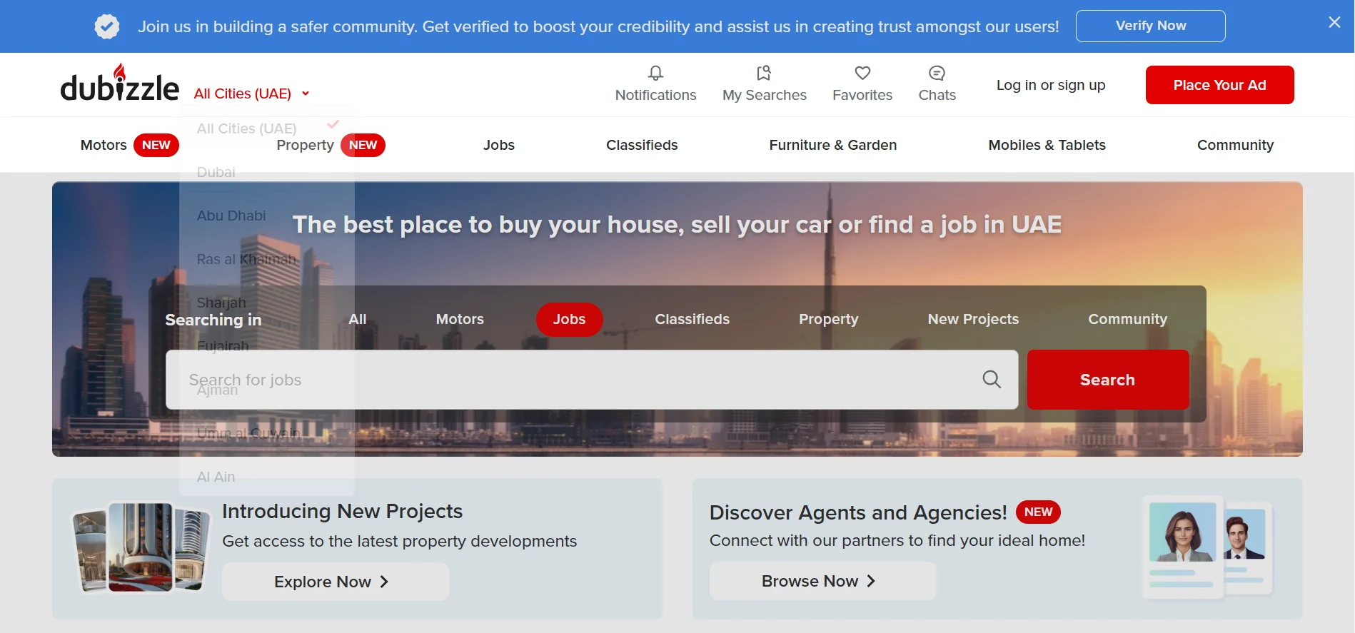 Dubizzle home page