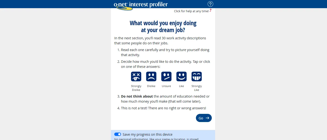 O*NET Interest Profiler