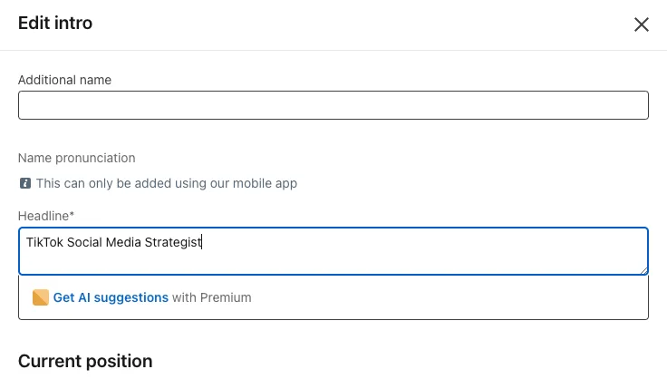 Keep LinkedIn Headline Concise but Keyword-Rich