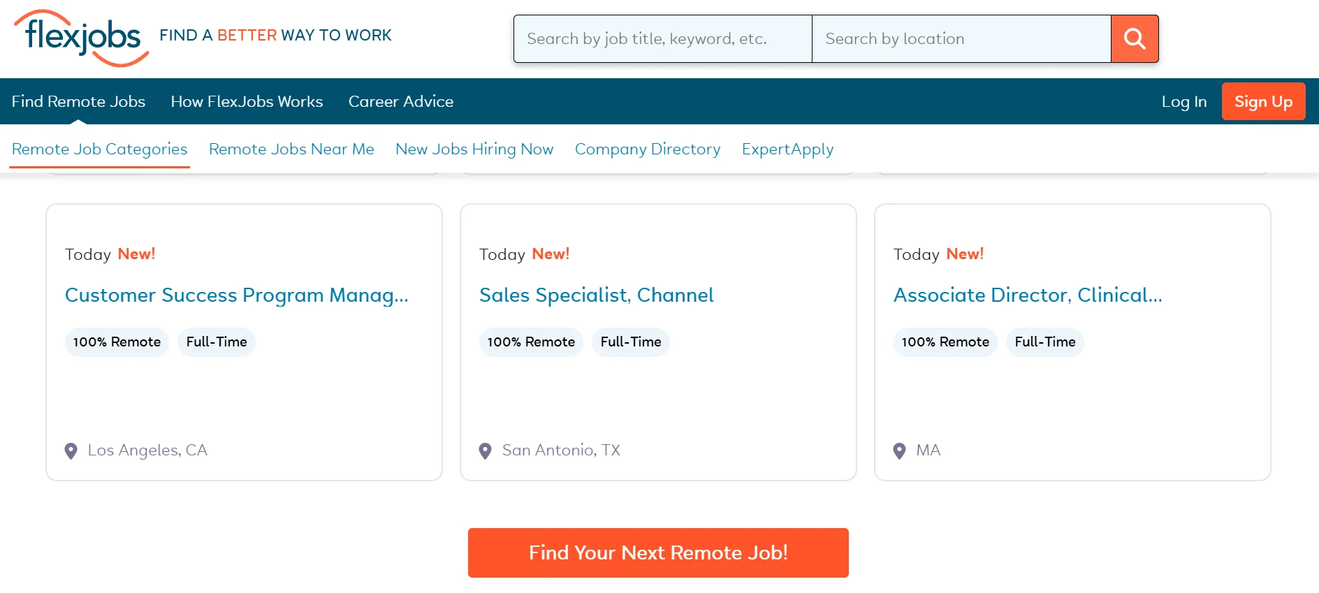 Verified Job Listings - flexjobs