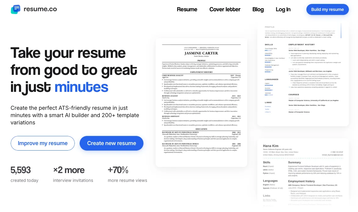 Resume Builder and Templates for Career Changers