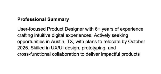 List future location in summary
