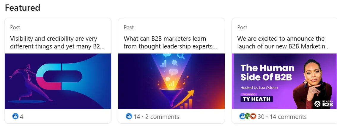 Featured Content on Linkedin