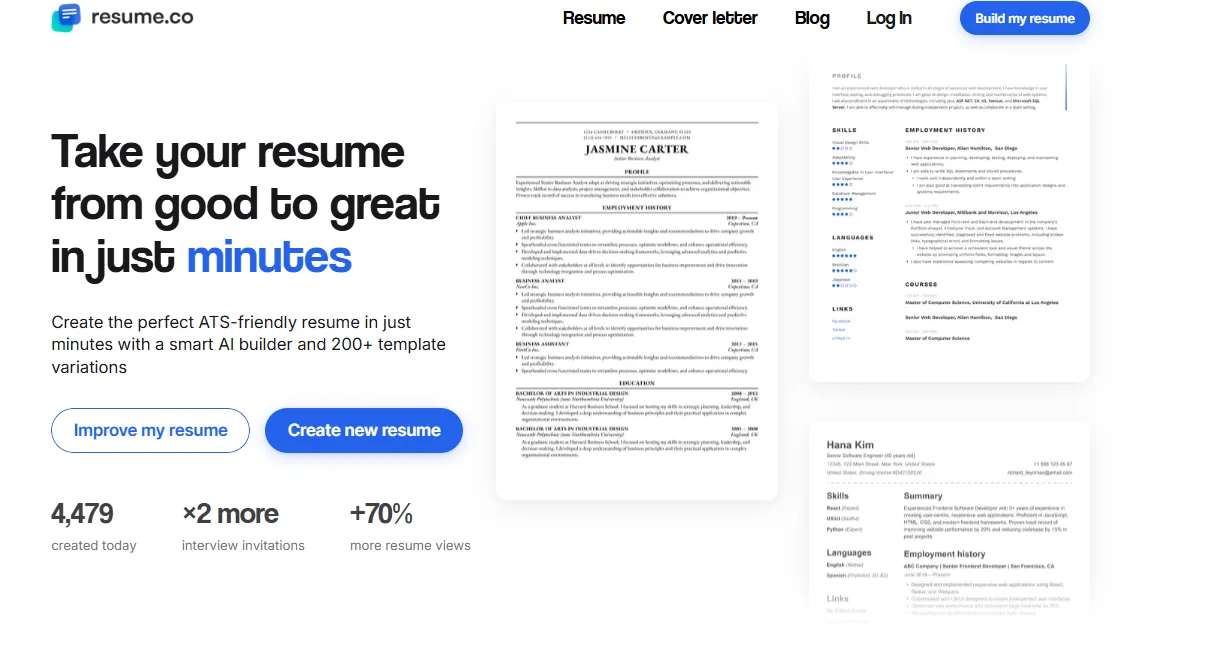 Resume.co website