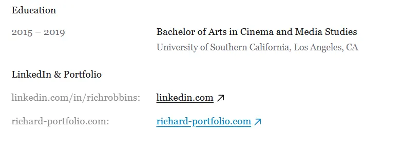 Hyperlinking LinkedIn profile