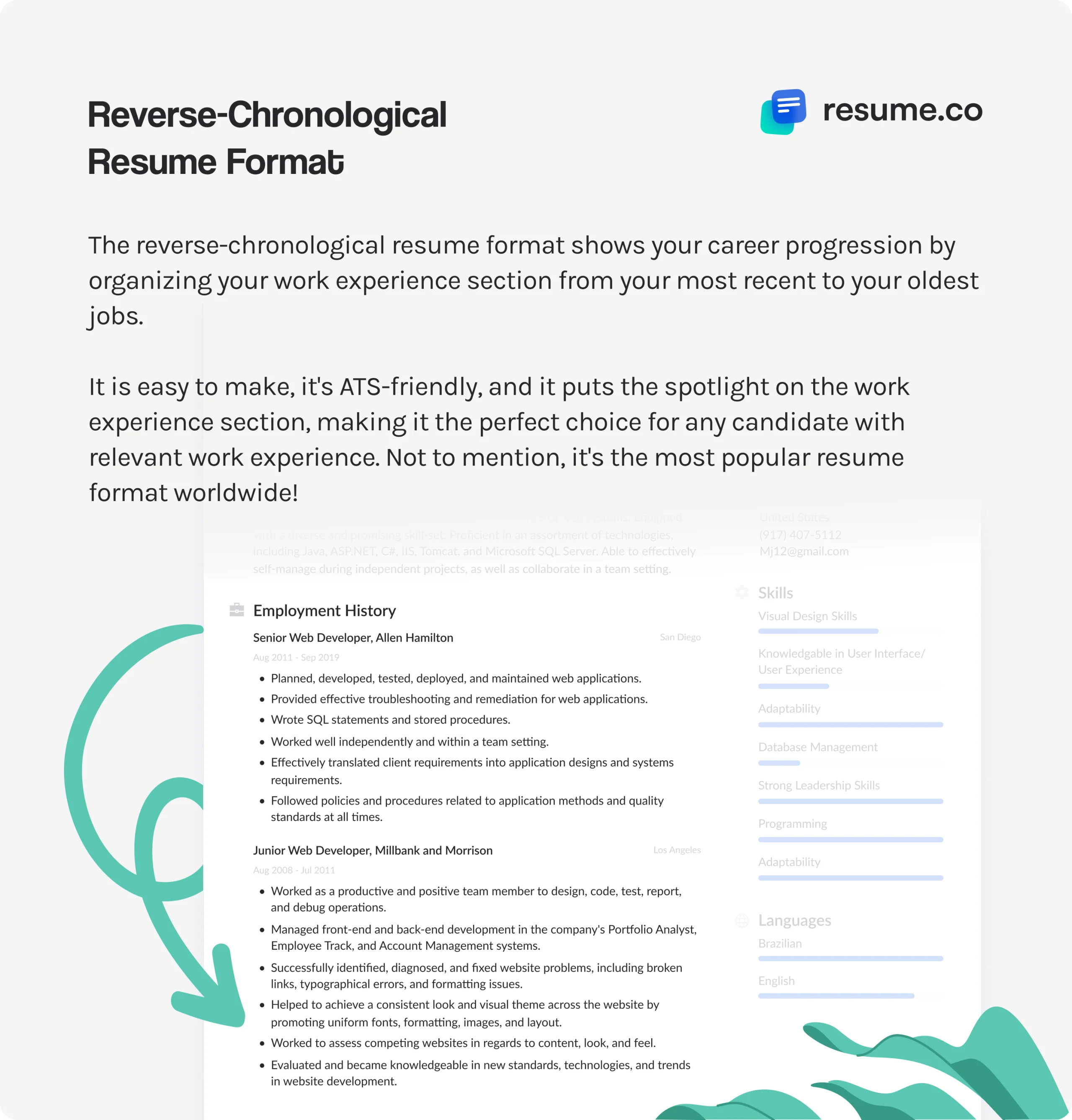 Reverse-chronological resume format