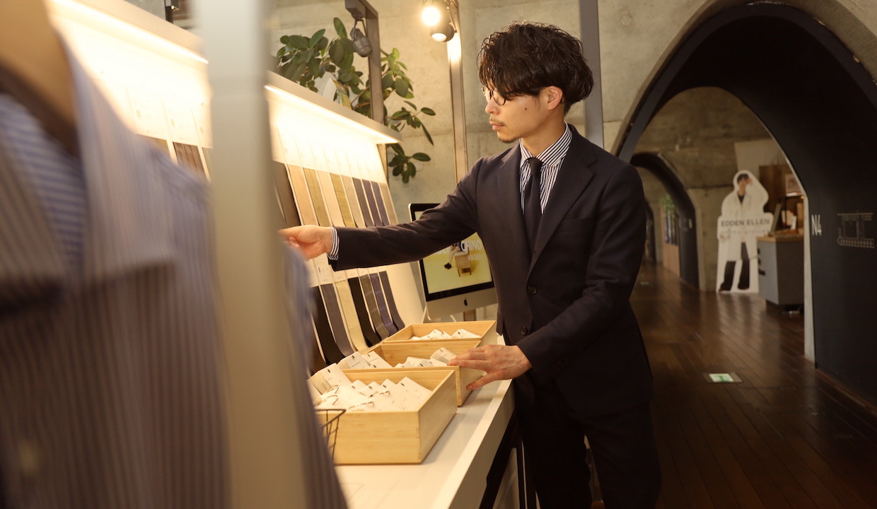 【美品】FABRIC TOKYO/スリーピーススーツ/ブラックウォッチ/チェック MIYUKI TOPネイビーシャドーグレンチェックスリーピーススーツ
