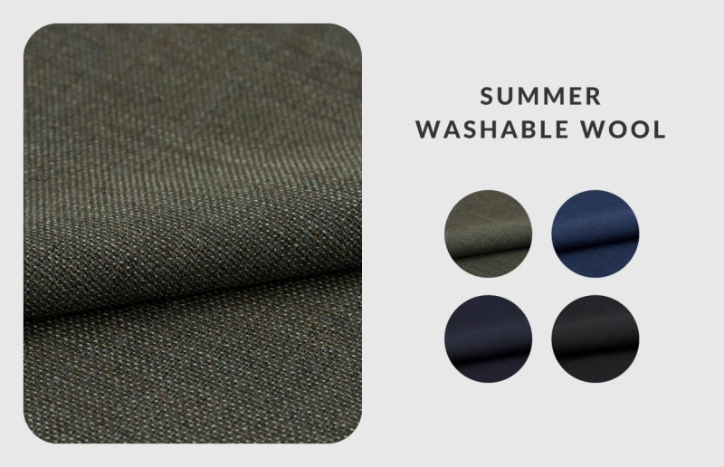 SUMMER WASHABLE WOOL生地