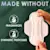 Woman’s hands holding L. pad. Made without fragrances or synthetic pesticides