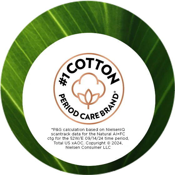 #1 Cotton period care brand. OEK-TEX confidence in textiles, standard 100
