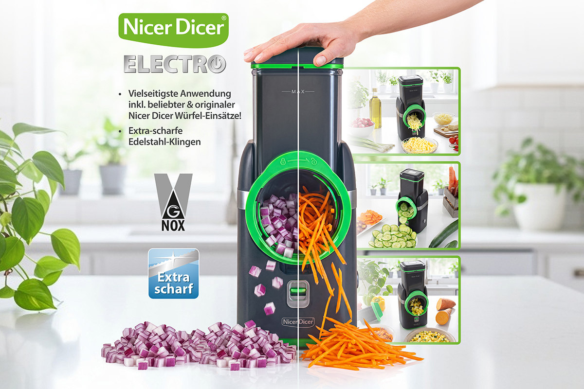 Nicer Dicer Electro Hauptset – Elektrischer Gemüseschneider
