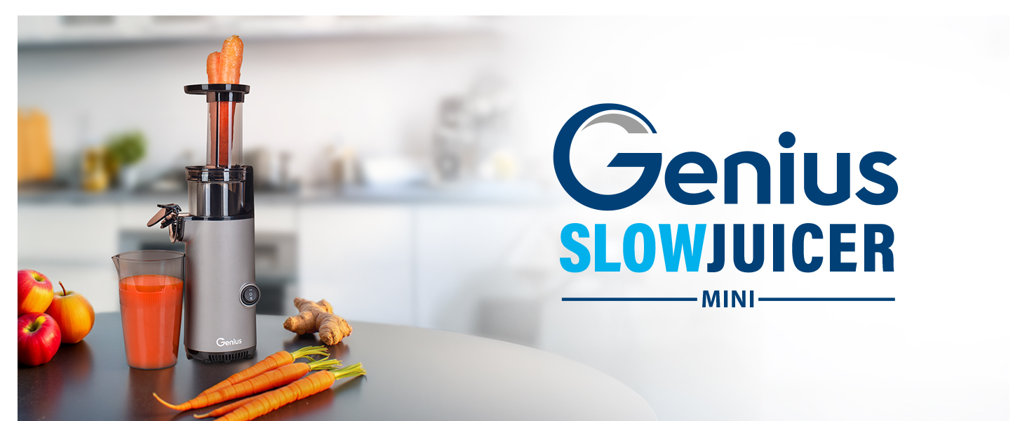 Genius Slow Juicer Mini – im 9-teiligen Set