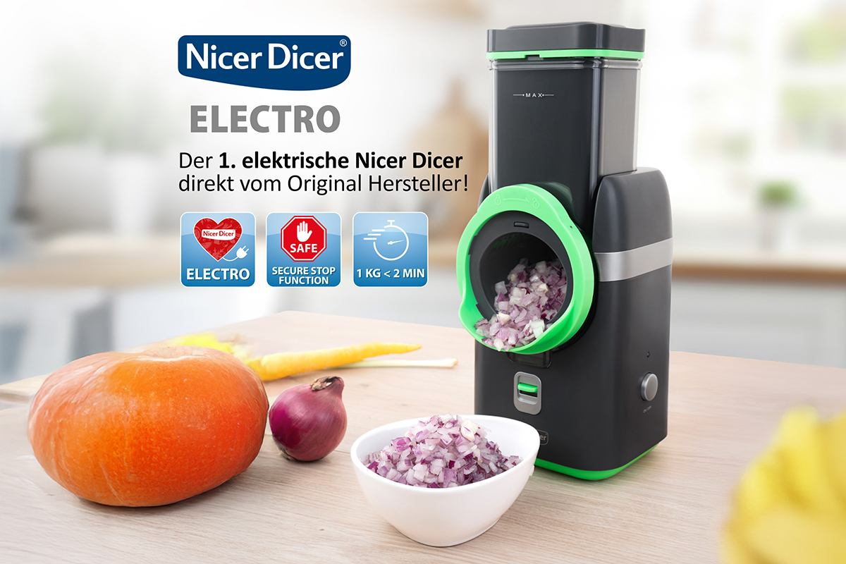 Nicer Dicer Electro Hauptset – Elektrischer Gemüseschneider