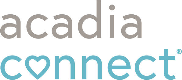 Acadia Connect® logo for patient, caregiver, and healthcare professional support website