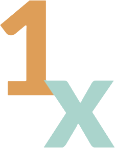 Illustration of 1x to represent once daily dose of NUPLAZID®