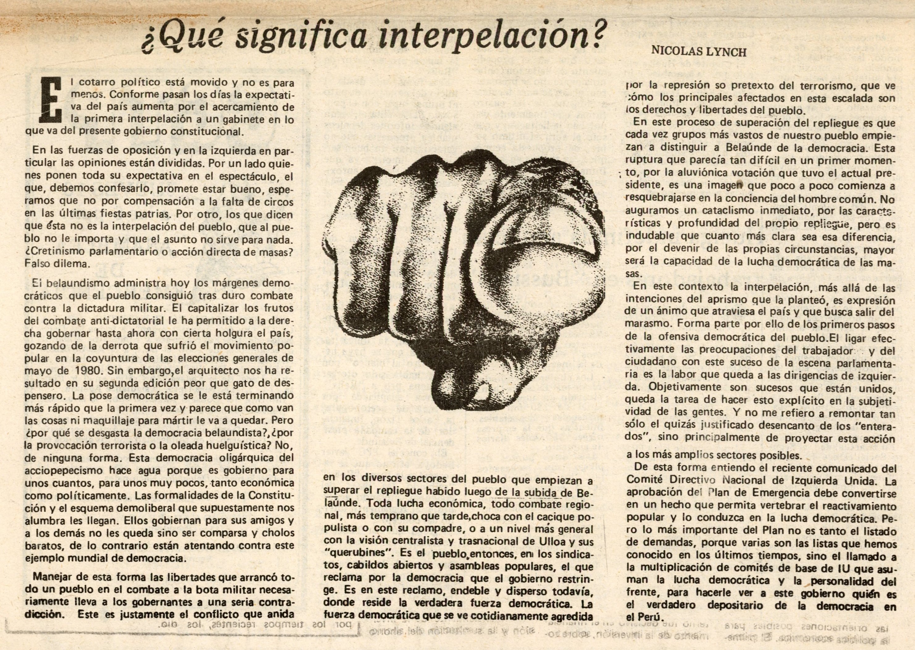 ¿Qué significa interpelación?