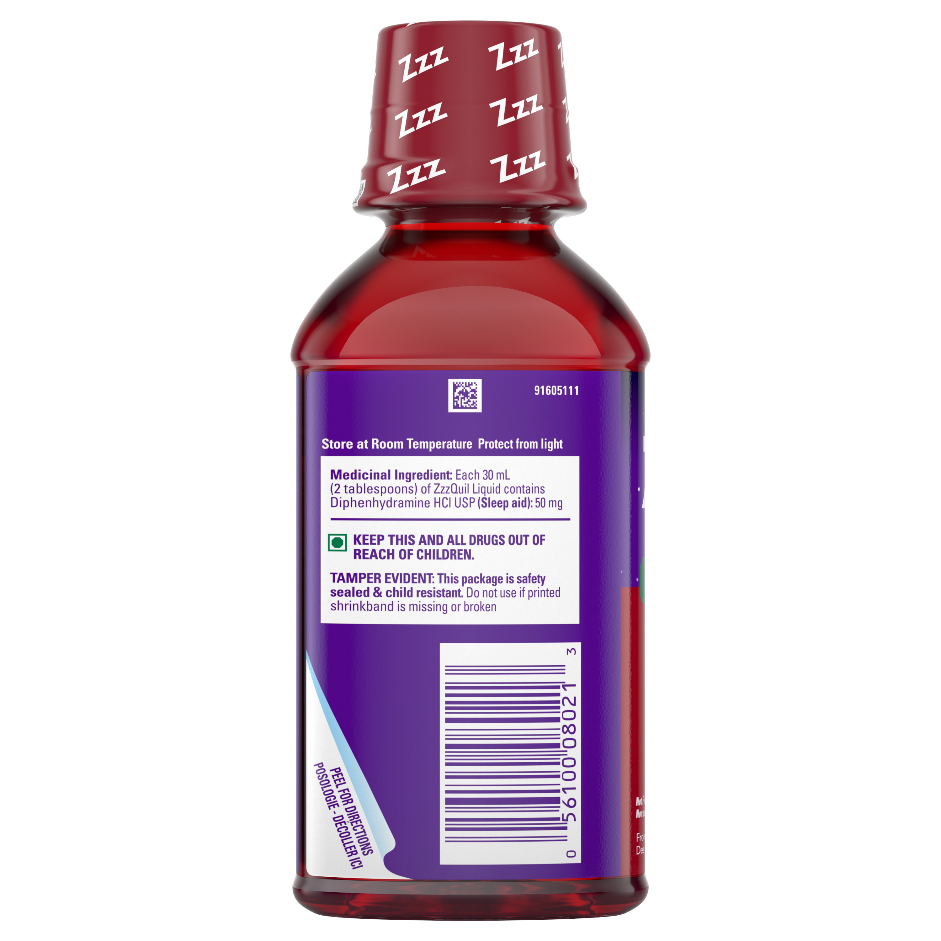 Vicks ZzzQuil Nighttime Sleep Aid Liquid, Calming Vanilla Cherry - Vicks