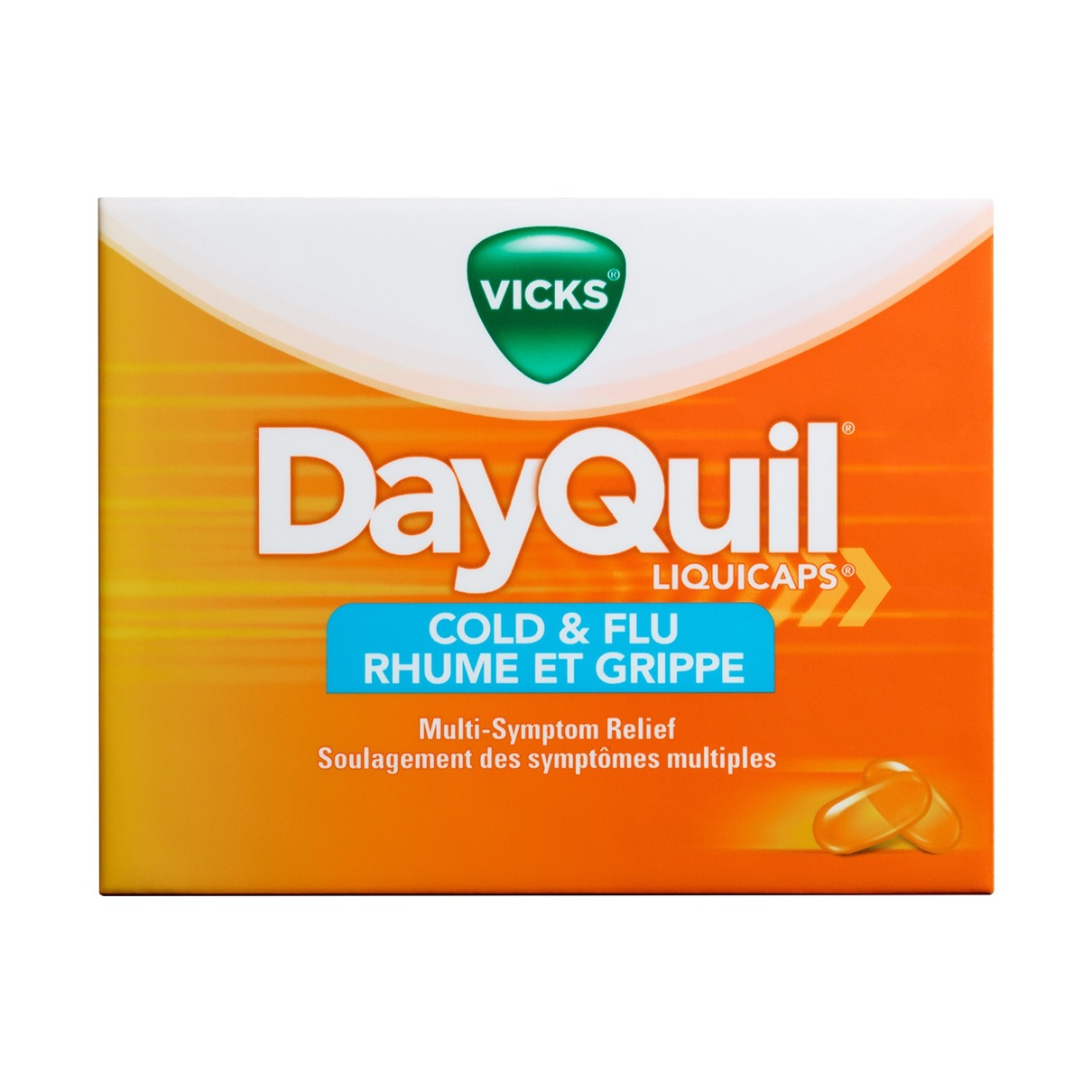 Equate Daytime Non-Drowsy Cold & Flu Multi-Symptom Relief Softgels, 48 count..+