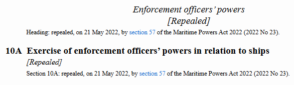 example of repealed section and heading, and history notes, that can be hidden