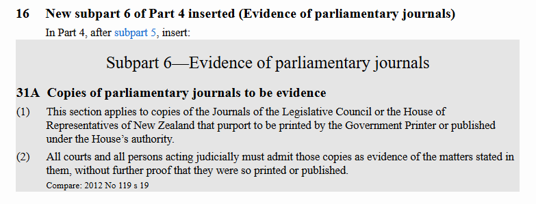A sample of an inserted section in amendment legislation, shaded in grey.