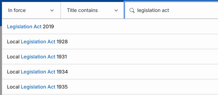 example of drop-down suggestions