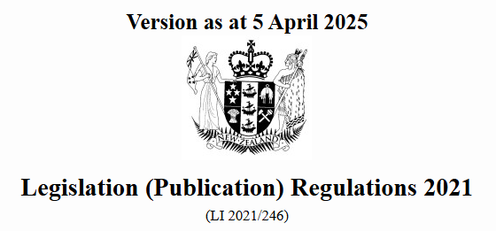 The start of a consolidation of secondary legislation showing the Version as at date