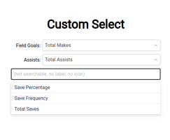 An example of a custom select component.
