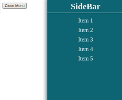 An example of a custom sidebar component.