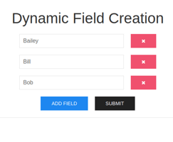 An example of adding and removing form fields.