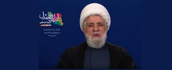 بالصوت والصورة/عن نعيم قاسم وهو يحيّي الخامنئي على نتاجه في لبنان والمنطقة