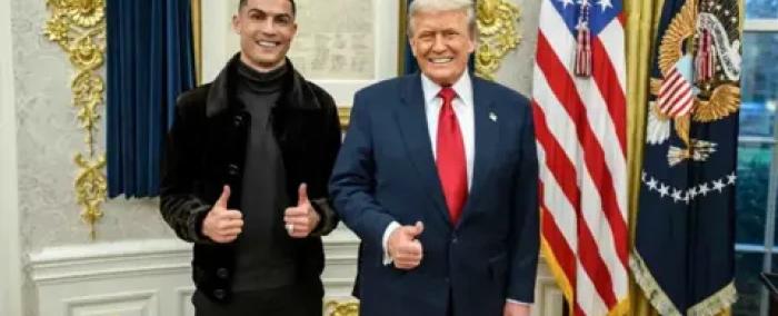 لقاء على طريقة الـ AI: ترامب يحتفي برونالدو في البيت الأبيض... وينشر فيديو مضحك