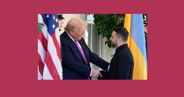 ‎زلينسكي في واشنطن بـ"بليزر أنيق".. وترامب: "روسيا تحاول كسب الوقت"